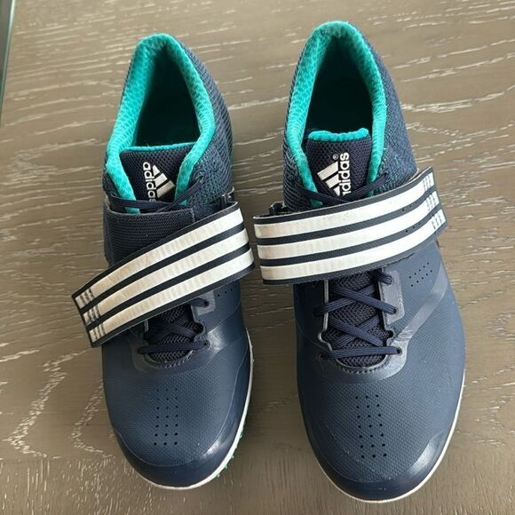 Adidas Adizero HJ Blue Green Cleats Track & Field Performance Shoes Men’s Sz 7.5 - Picture 9 of 12